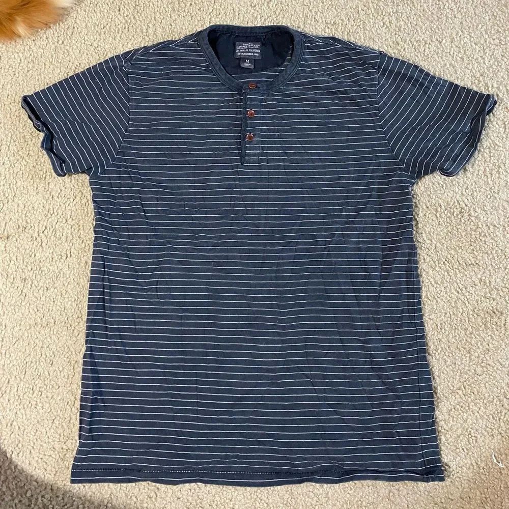 Lucky Brand Black Label Striped Henley Shirt